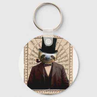 Chaveiro Sloth Man Victorian Steampunk Antropomórfico