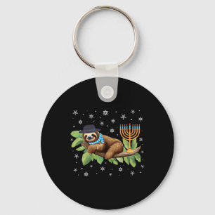 Chaveiro Sloth Menorah Hanukkah Chanukah Animal Sloths Jewi