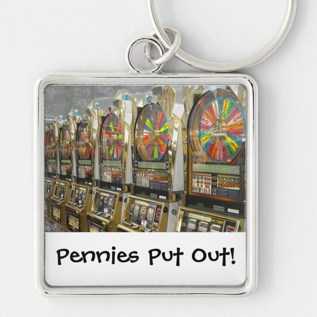 Chaveiro Slots/ Pennies de Las Vegas Colocados (Frente)