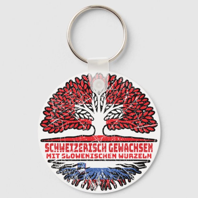 Chaveiro Slowenien Slowenisch Schweizer Schweiz Baum Wurzel (Frente)