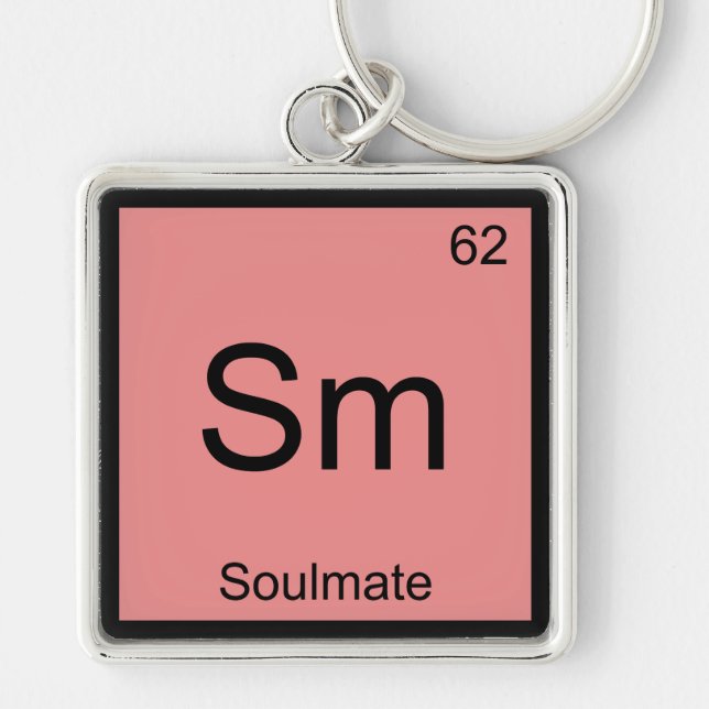 Chaveiro Sm - Soulmate Funny Chemistry Element Symbol Tee (Frente)
