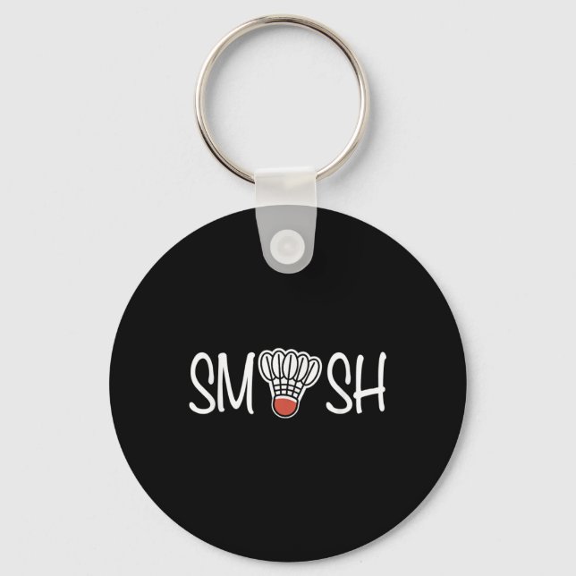 Chaveiro Smash Badminton - Jogador de Badminton - Raque de  (Frente)