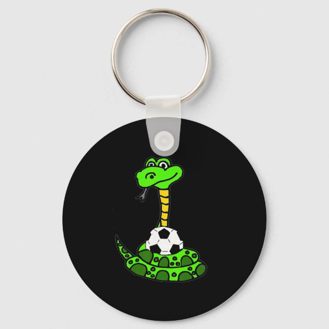 Chaveiro Smileteesfunnya Cobra Python Verde Engraçada E Fut (Frente)