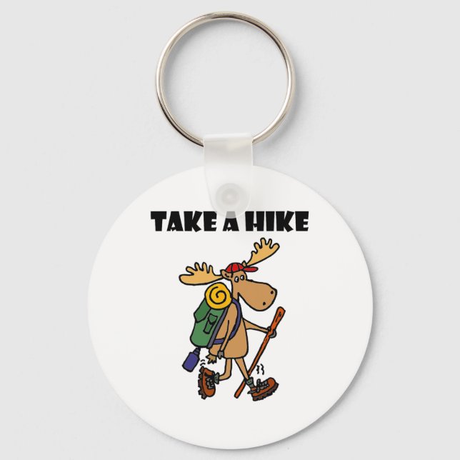 Chaveiro Smileteessports Funny Take A Hike Moose Hiking  (Frente)