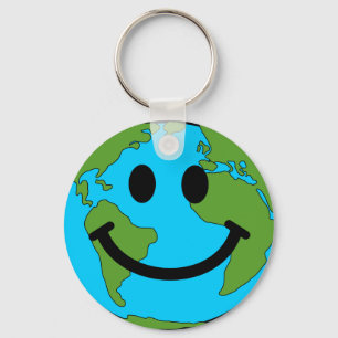 Chaveiro Smiley face feliz da terra