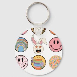 Chaveiro smiley hiphop, retrô, vintage