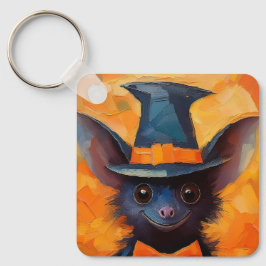 Chaveiro Smiling Bat in Witch Hat