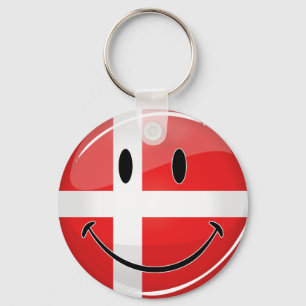 Chaveiro Smiling Denmark Flag