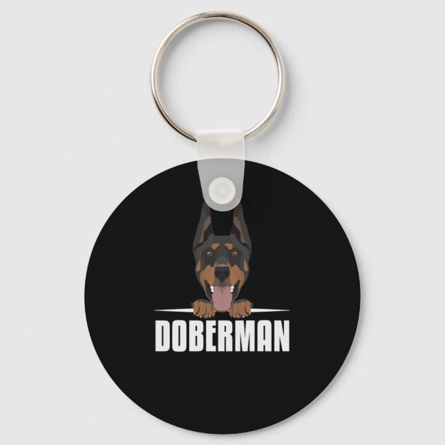 Chaveiro Smiling Doberman (Frente)