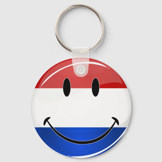 Chaveiro Smiling Holland Netherlands Flag (Frente)