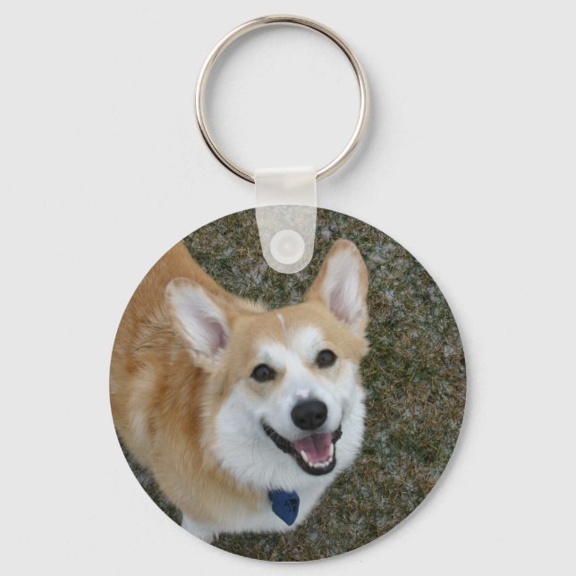 Chaveiro Smiling Pembroke Welsh Corgi (Frente)