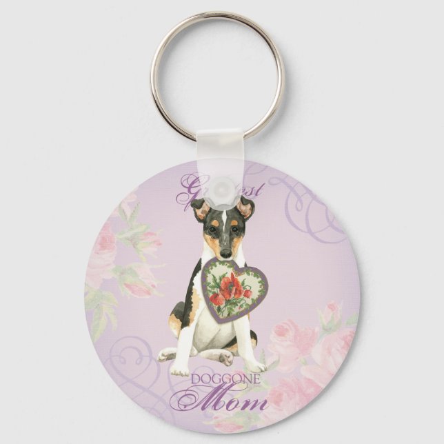 Chaveiro Smooth Collie Heart Mãe (Frente)
