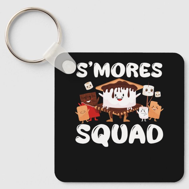 Chaveiro S'mores Marshmallow Funny Smores Squad Camping Ca (Frente)