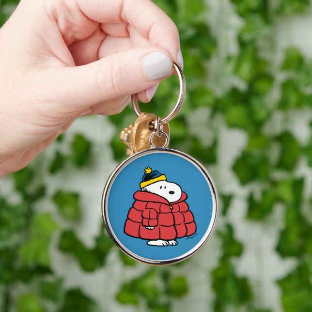 Chaveiro Snoopy Winter in Puffer Coat Keychain (Mão)