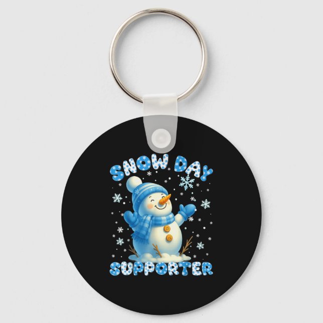 Chaveiro Snow Day Suprter Cute Snowman Snowflake Christmas  (Frente)