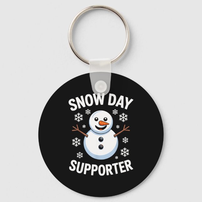 Chaveiro Snow Day Suprter Snow Snowflake Snowman Winter Tea (Frente)