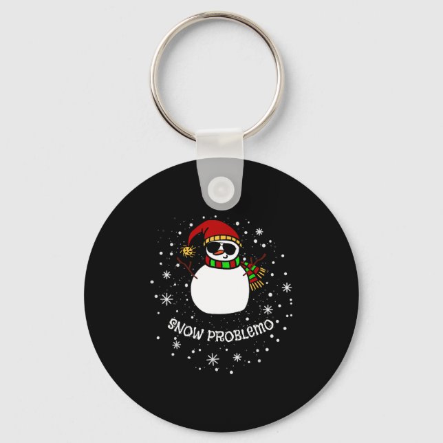 Chaveiro Snow Problemo Funny Christmas Snowman  (Frente)