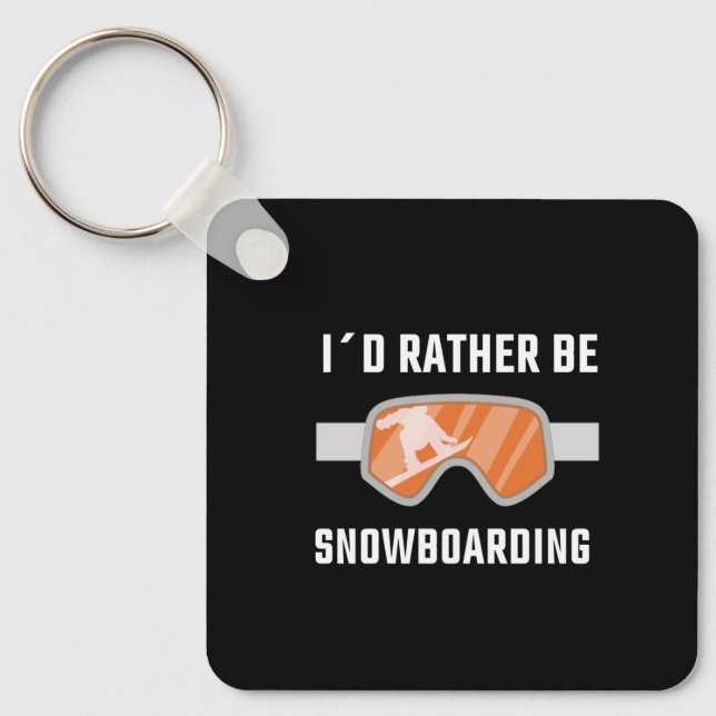 Chaveiro Snowboard - Eu Preferencialmente Snowboard (Frente)