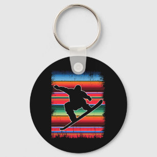 Chaveiro Snowboard Mexicano Serape Impressão Cinco De Mayo
