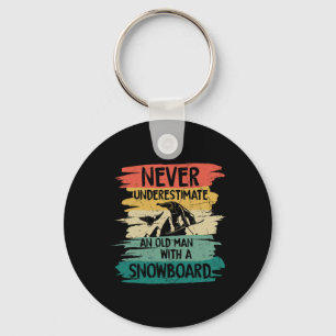 Chaveiro Snowboard Nunca Subestime Um Velho Com Um