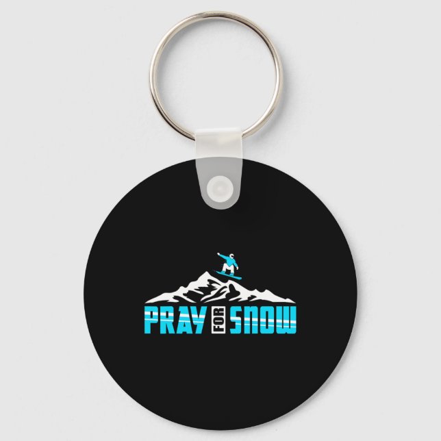 Chaveiro Snowboard Para Rezar Neve Jesus (Frente)