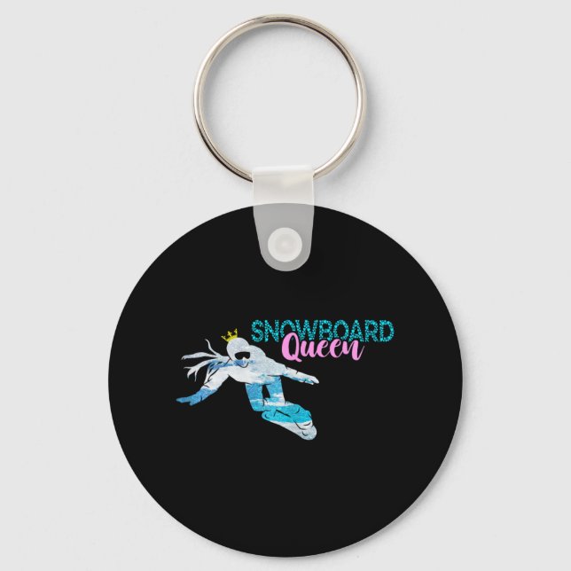 Chaveiro Snowboard Queen Crown Snowboarder Winter Sport Sno (Frente)