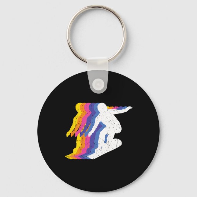 Chaveiro Snowboard Shirts Retro Vintage Snowboard - Sn (Frente)