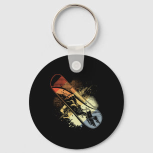 Chaveiro Snowboard Sketch Vintage - Olhar para Baixo Alpino
