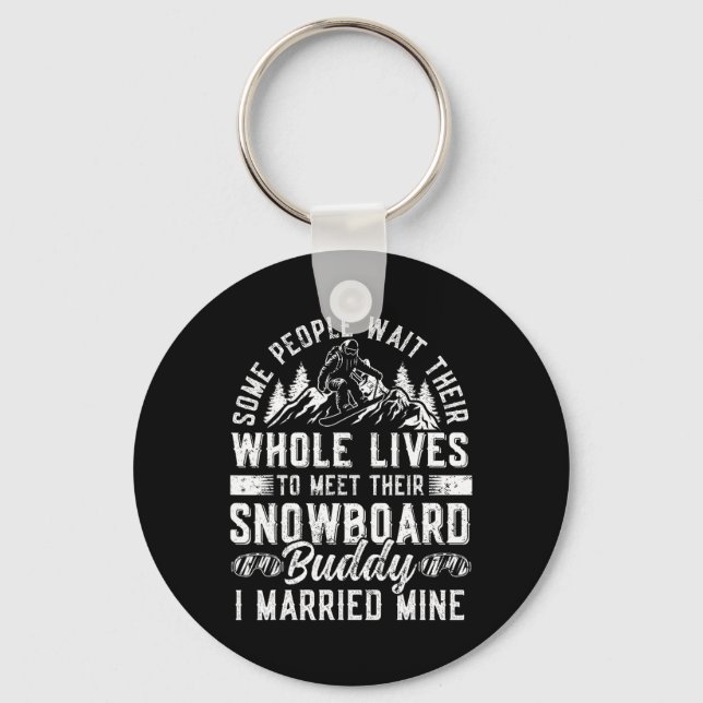 Chaveiro Snowboard Snowboard Casamento Wife Husband Weddi (Frente)