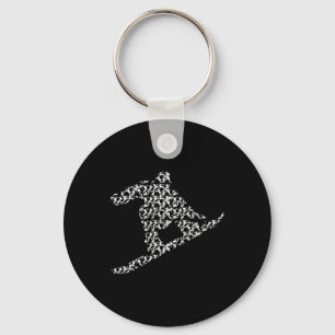 Chaveiro Snowboard Snowboard Snowboarders Silhouette I S
