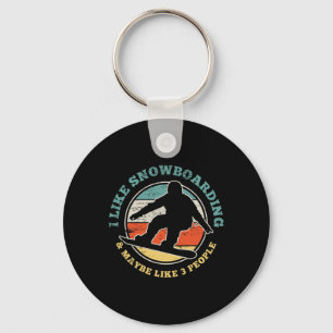 Chaveiro Snowboard Snowboarder Funny Vintage Gift