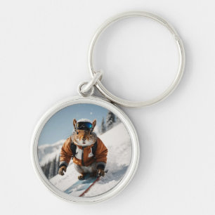 Chaveiro Snowboard Squirrel Wintertime Whimsper Animal