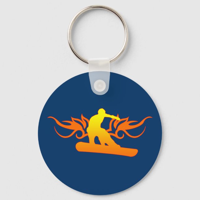 Chaveiro snowboard, tribal. (Frente)