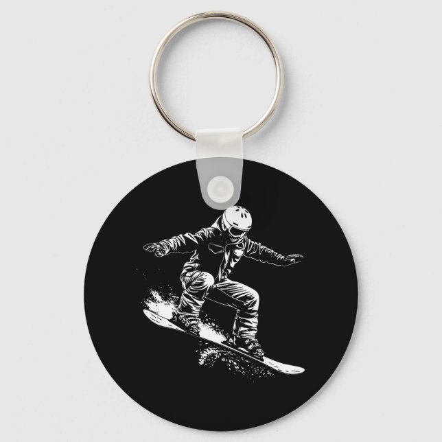 Chaveiro Snowboarder Desenho Snowboard Slope 1 (Frente)