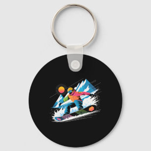 Chaveiro Snowboarder Explora O Lover Snowboard Dos Slopes