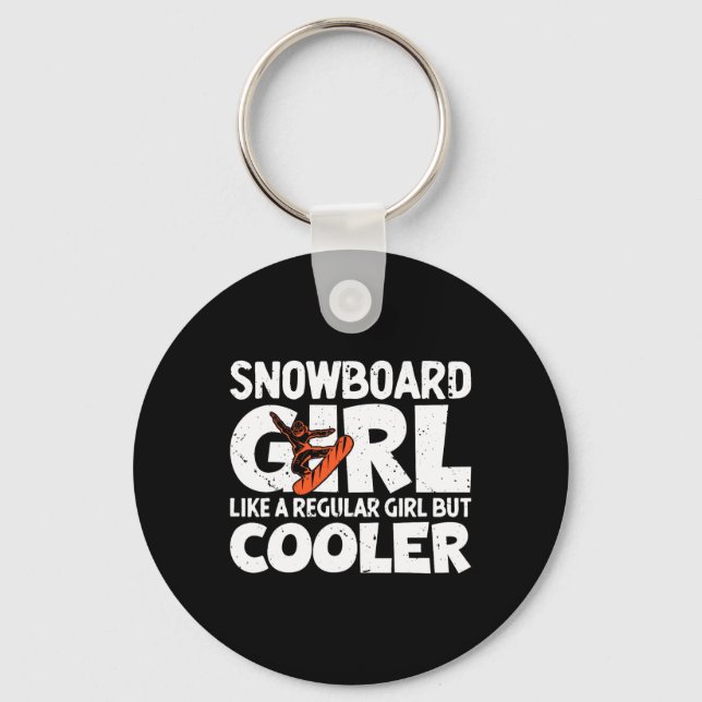 Chaveiro Snowboarder Girl Snowboard Gifs Wint (Frente)