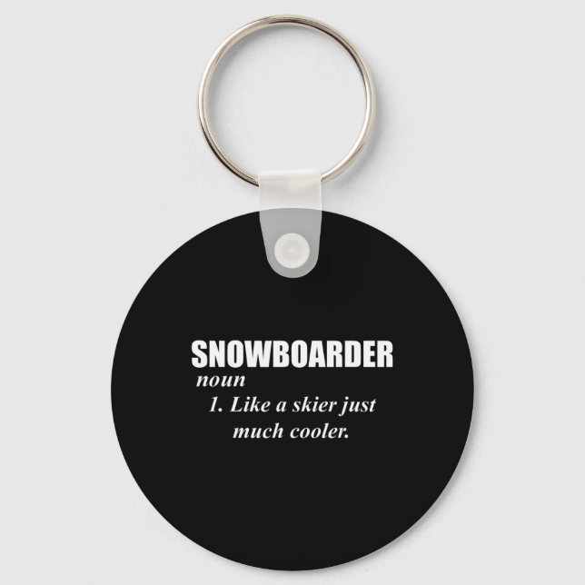 Chaveiro Snowboarder Noun Como Um Skier Apenas Mais Frio Pa (Frente)