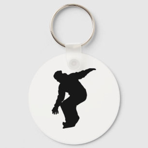 Chaveiro Snowboarder Silhouette