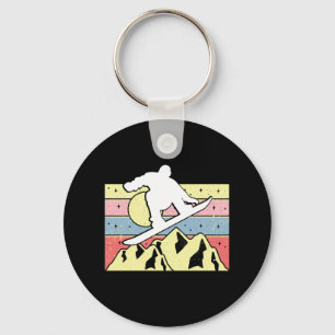 Chaveiro Snowboarder Snowboarding Snowboard Retro