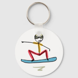 Chaveiro Snowboarding Stickman