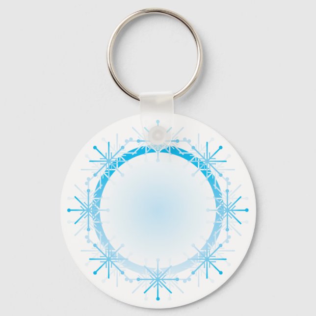Chaveiro Snowflake Mandala (Frente)