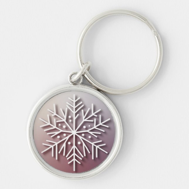 Chaveiro Snowflake Ornament Icon – Winter Holiday Design  (Frente)