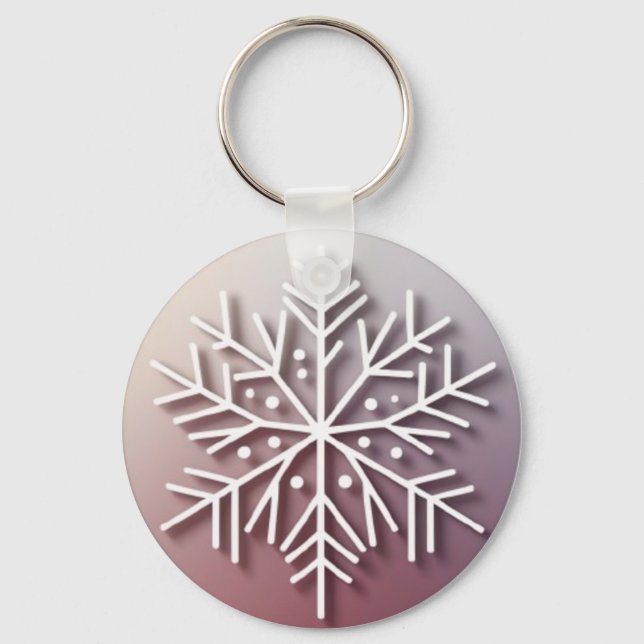 Chaveiro Snowflake Ornament Icon – Winter Holiday Design  (Frente)