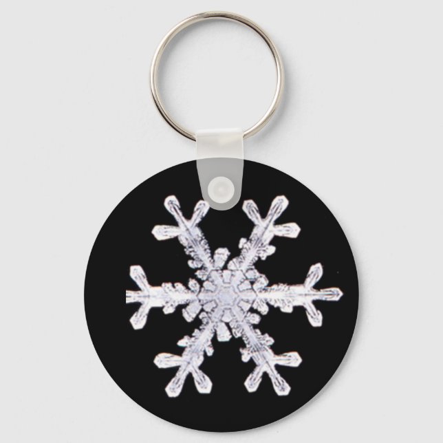Chaveiro Snowflake Winter Snow Star Peace Love Destino (Frente)