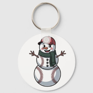 Chaveiro Snowman Baseball Papais noeis de Natal Baseball Ba