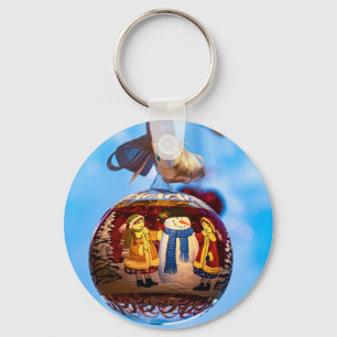 Chaveiro Snowman Christmas Ball