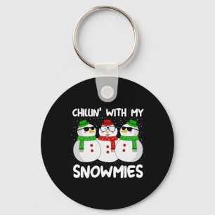 Chaveiro Snowman Christmas Chillin With My Snowmies Ugly Gi