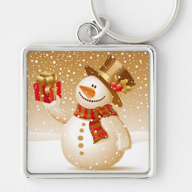 Chaveiro Snowman de Natal (Frente)