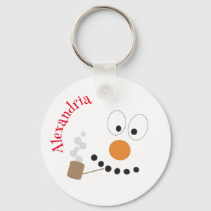 Chaveiro Snowman Engraçado Rosto Feliz Natal Novamente