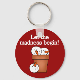 Chaveiro Snowman Holiday Madness T-shirts e presentes